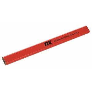 OX Carpenters Pencils & Sharpener - Tube of 10