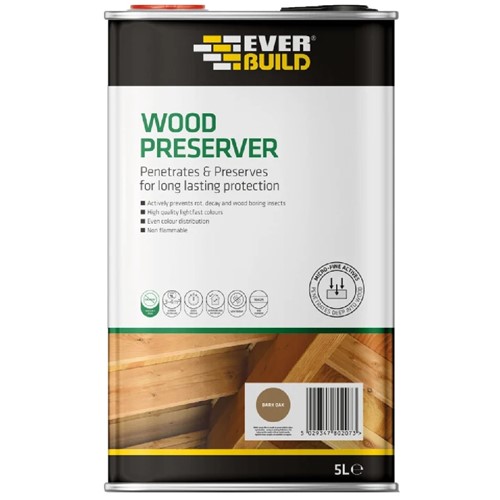 Everbuild Wood Preserver - Clear 5L