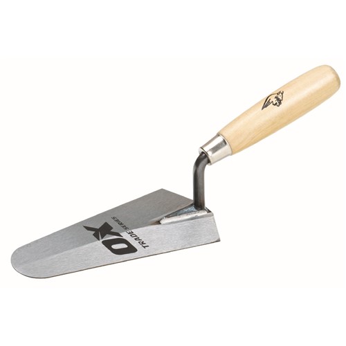 OX-T017718 OX Trade Gauging Trowel Wooden Handle 7"/180mm