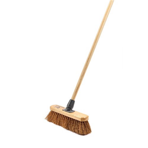 12" Soft Coco Sweeper Broom by Buffalo (includes handle)