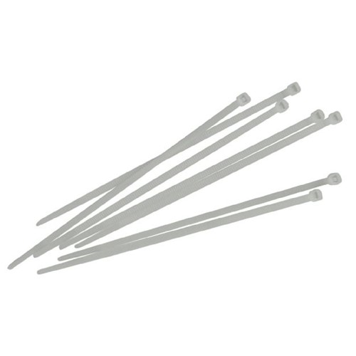 Faithfull Cable Ties (100) White 300mm