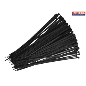 Faithfull Cable Ties (100) Black 150mm