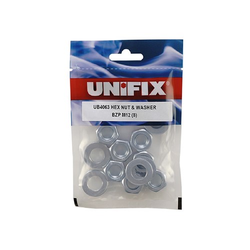 Pre-Pack M6 Nuts & Washers - 20