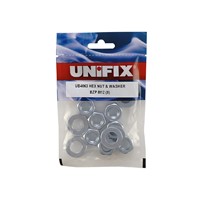 Pre-Pack M6 Nuts & Washers - 20