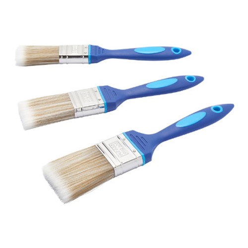 FFJ No Bristle Loss Paint Brush 3pc Blister Set (1", 1.1/2", 2")