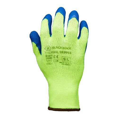 Blackrock Thermal Gripper Gloves Blue & Yellow - Size 10/XL