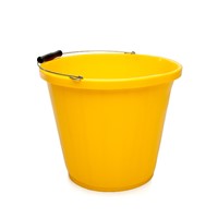 Heavy Duty Industrial Yellow Bucket - 3 Gallon/ 15 Litre