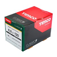 6.0 x 120mm Multi Purpose Screw CSK ZYP - Box of 100