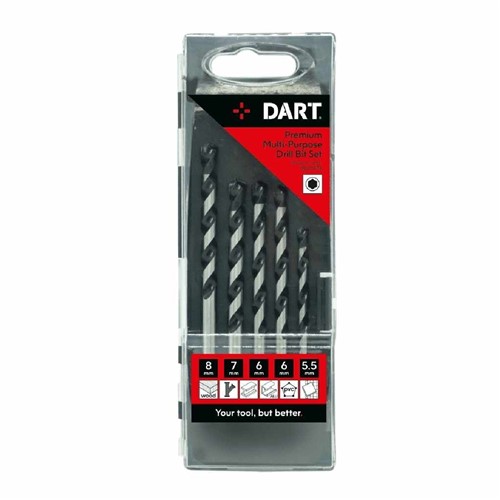 Dart Premium Multipurpose Drill Bit Set Hex - 5 Piece