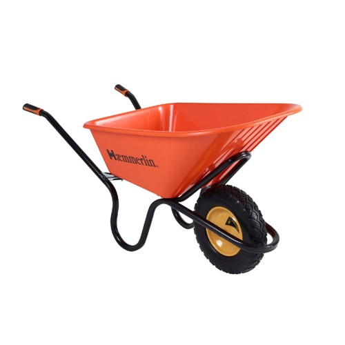 Crusader Pneumatic Tyre 120 Litre Orange Wheelbarrow