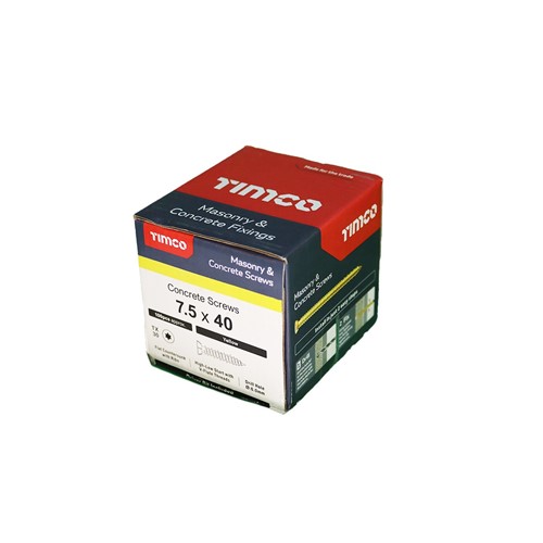 Timco Multi-Fix Concrete Screw ZYP 7.5 x 40mm (Box of 100)