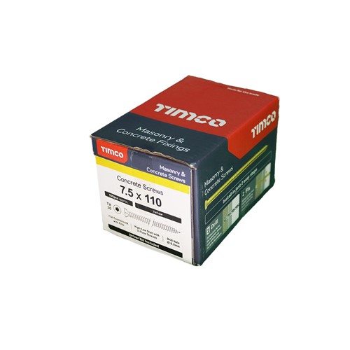 Timco Multi-Fix Concrete Screw ZYP 7.5 x 110mm (Box of 100)