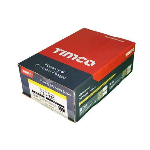 Timco Multi-Fix Concrete Screw ZYP 7.5 x 120mm (Box of 100)