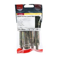 M10 x 70mm Loose Bolt - Shield Anchor (M10:10L) TIMpac