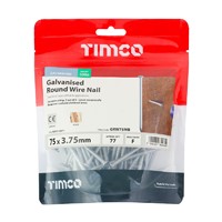 Round Wire Galvanised Nails 75 x 3.75mm - 500g TIMbag