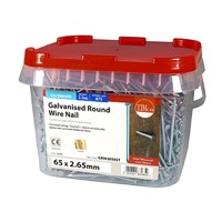 Round Wire Galvanised Nails 65 x 2.65mm - 2.5kg Tub