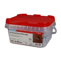 Round Wire Galvanised Nails 150 x 6.00mm - 2.5kg Tub