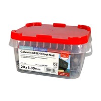 Galvanised ELH Clout Nails 20 x 3.00mm - 2.5kg - Tub