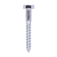 10.0 x 75mm Hex Coach Screw BZP