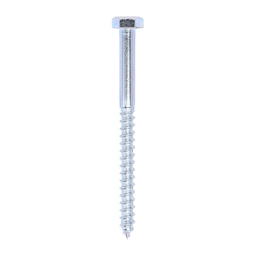 10.0 x 130mm Hex Coach Screw BZP