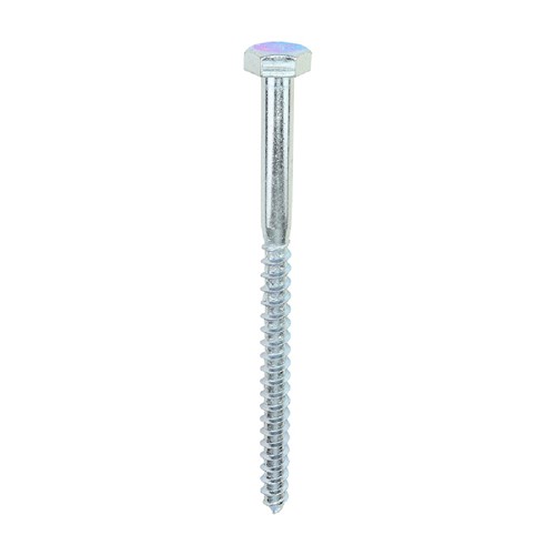 10.0 x 150mm Hex Coach Screw BZP