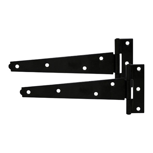 Timco Light Tee Hinges Black 12'' 300mm (Pair)