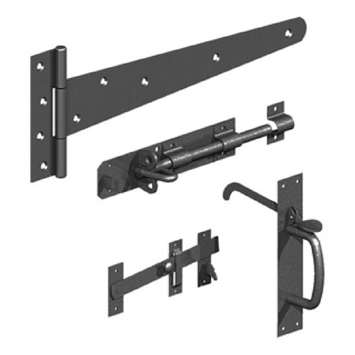 Gatemate Side Gate Kit - Suffolk Latch Pack - Epoxy Black